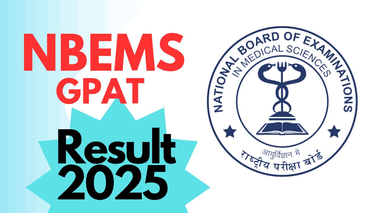 NBEMS GPAT Result 2025